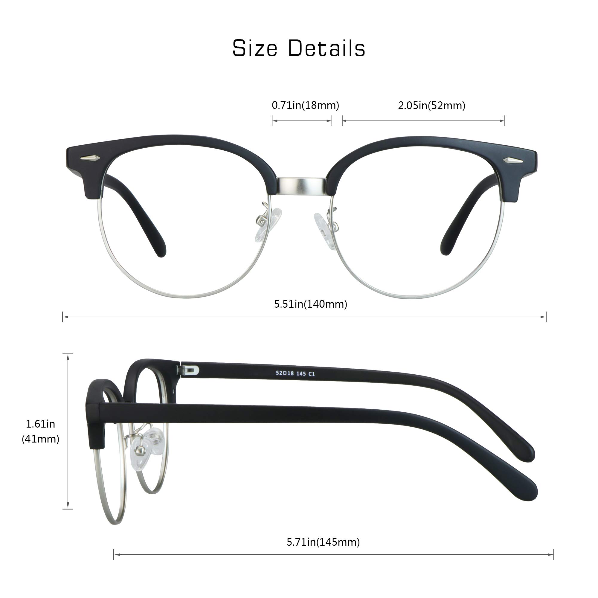 VisionGlobal Blue Light Blocking Glasses for Women & Men - Anti-Eyestrain Computer Glasses with Stylish Oval Frame for Digital Screen Use, Gaming, Reading & Office Work