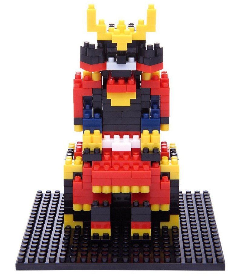 Nanoblock Samurai Armor Building Kit NBH 109 - Miniature Japanese Warrior Model for Collectors & DIY Enthusiasts | Perfect for Home Decor, Office Display & Gift Giving
