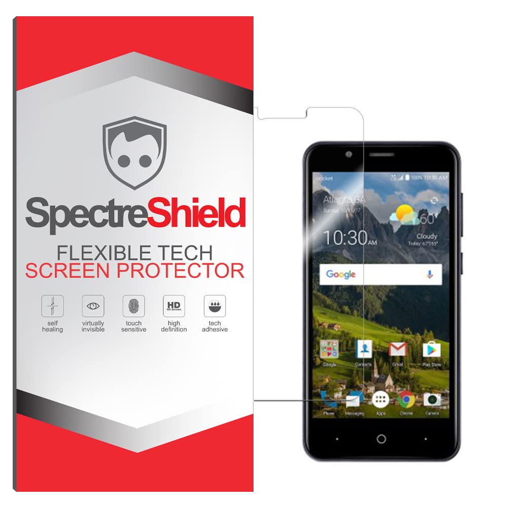 ZTE Fanfare 3 Screen Protector - Spectre Shield Case-Friendly Flexible TPU Film - Full Coverage Clear Protection for Everyday Use & Travel