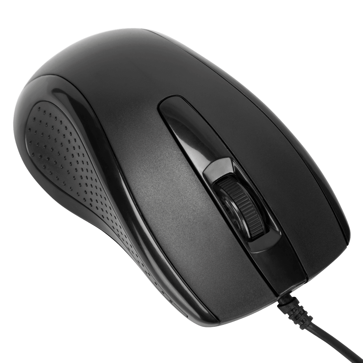 3 Button USB Full Size Optical Mouse - Wired Computer Mouse for PC, Laptop, Office & Gaming - Ergonomic Design for Comfortable Use