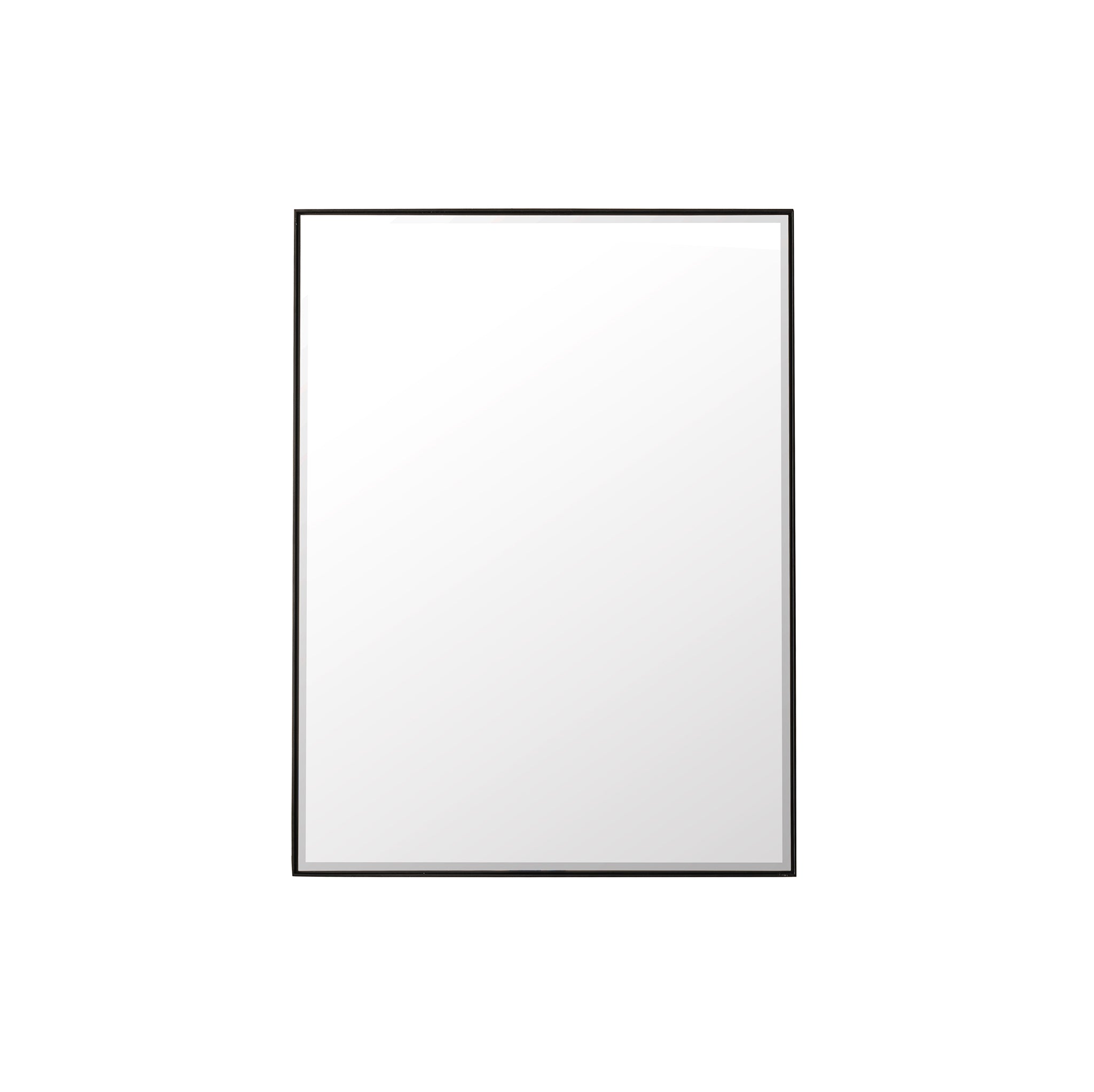 Rohe 30-Inch Wall Mirror in Matte Black - Modern Framed Bathroom & Bedroom Decor for Home & Office