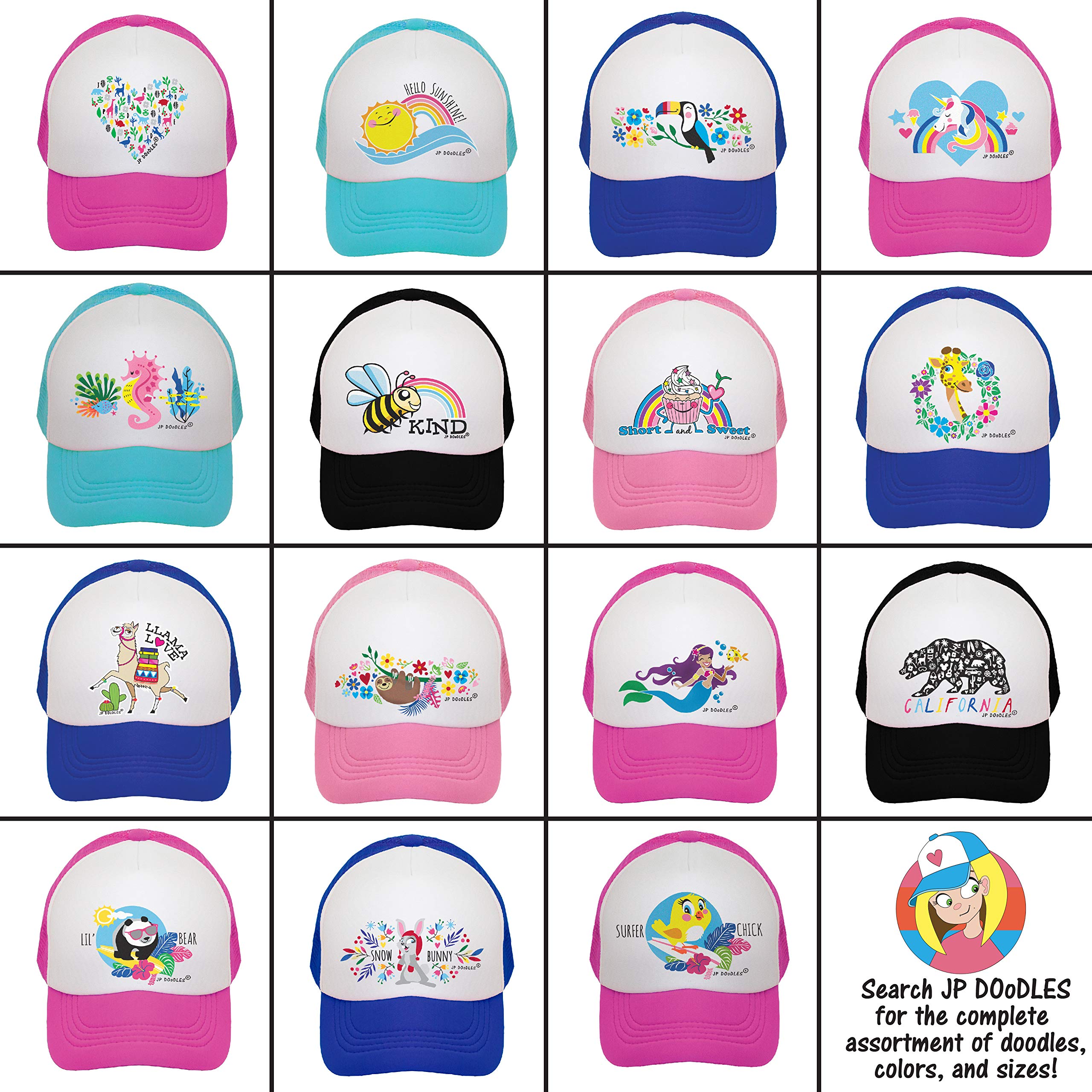 Toddler Baseball Cap for Boys & Girls - Adjustable Baby Snapback Hat - Breathable Infant Summer Sun Hat - Cute Kids Trucker Hat for Outdoor Play, Beach, and Sports