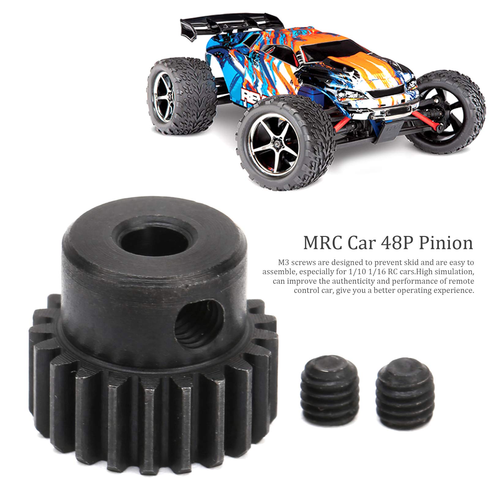 21T Pinion Gear for RC Cars - High Simulation 3.175mm/0.1in Durable Alloy Steel - Perfect for Remote Control Car Upgrades & Off-Road RC Vehicle Performance Tuning