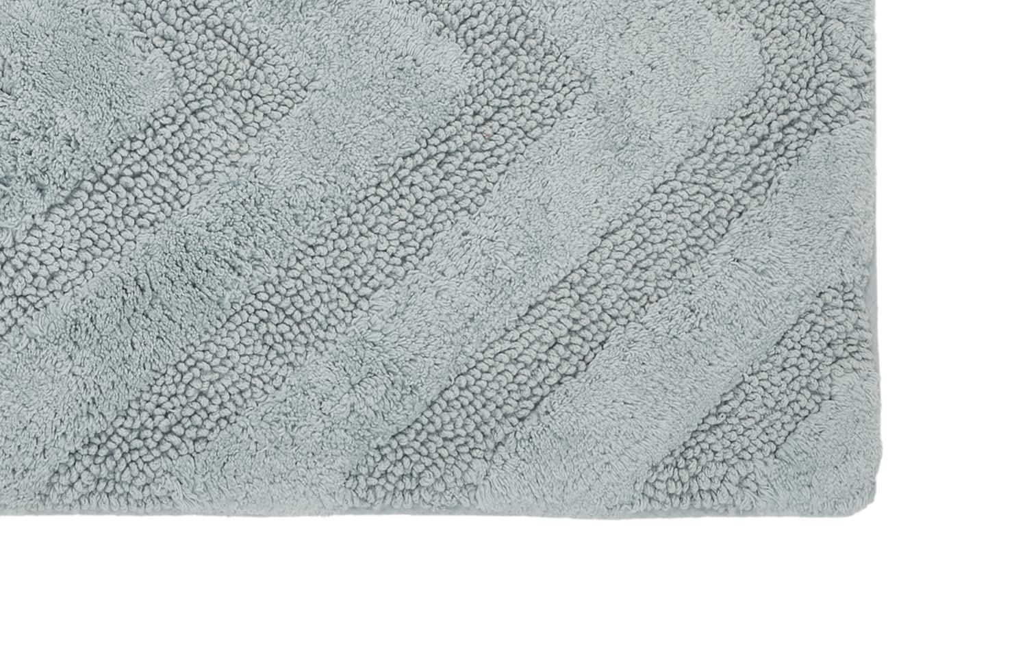 Better Trends 3-Piece Cotton Bathroom Rug Set - Non-Slip, Washable & Super Absorbent Bath Mats for Bathroom, Shower & Bathtub - Soft Spa Floor Mat for Safety & Comfort - Blue Hugo Collection - Perfect for Home, Hotel & Luxury Spa Decor