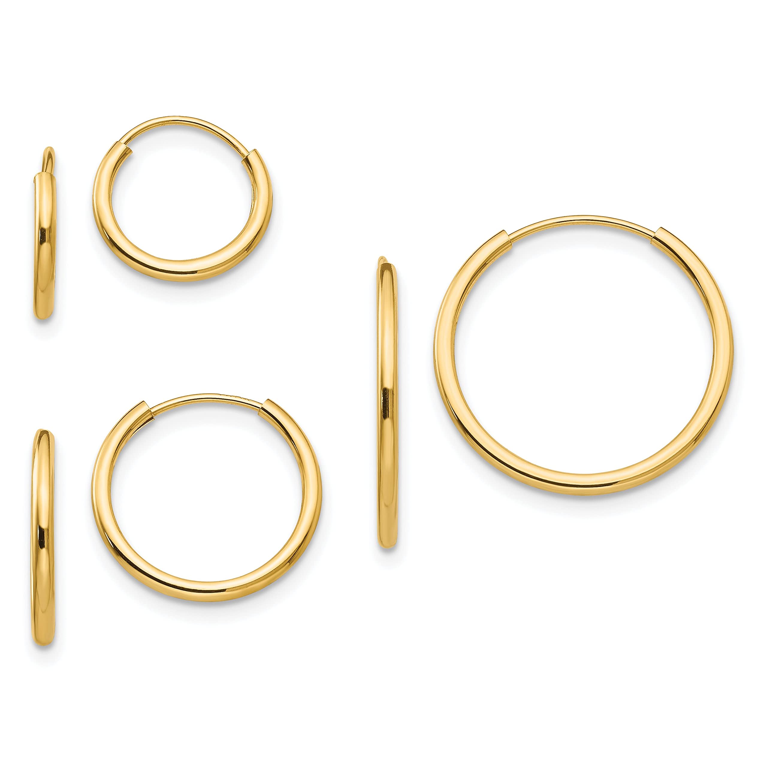 Sterling Silver Endless Tube Hoop Earrings for Women - Hypoallergenic Dainty Minimalist Jewelry - Perfect for Everyday Wear, Office & Date Night
