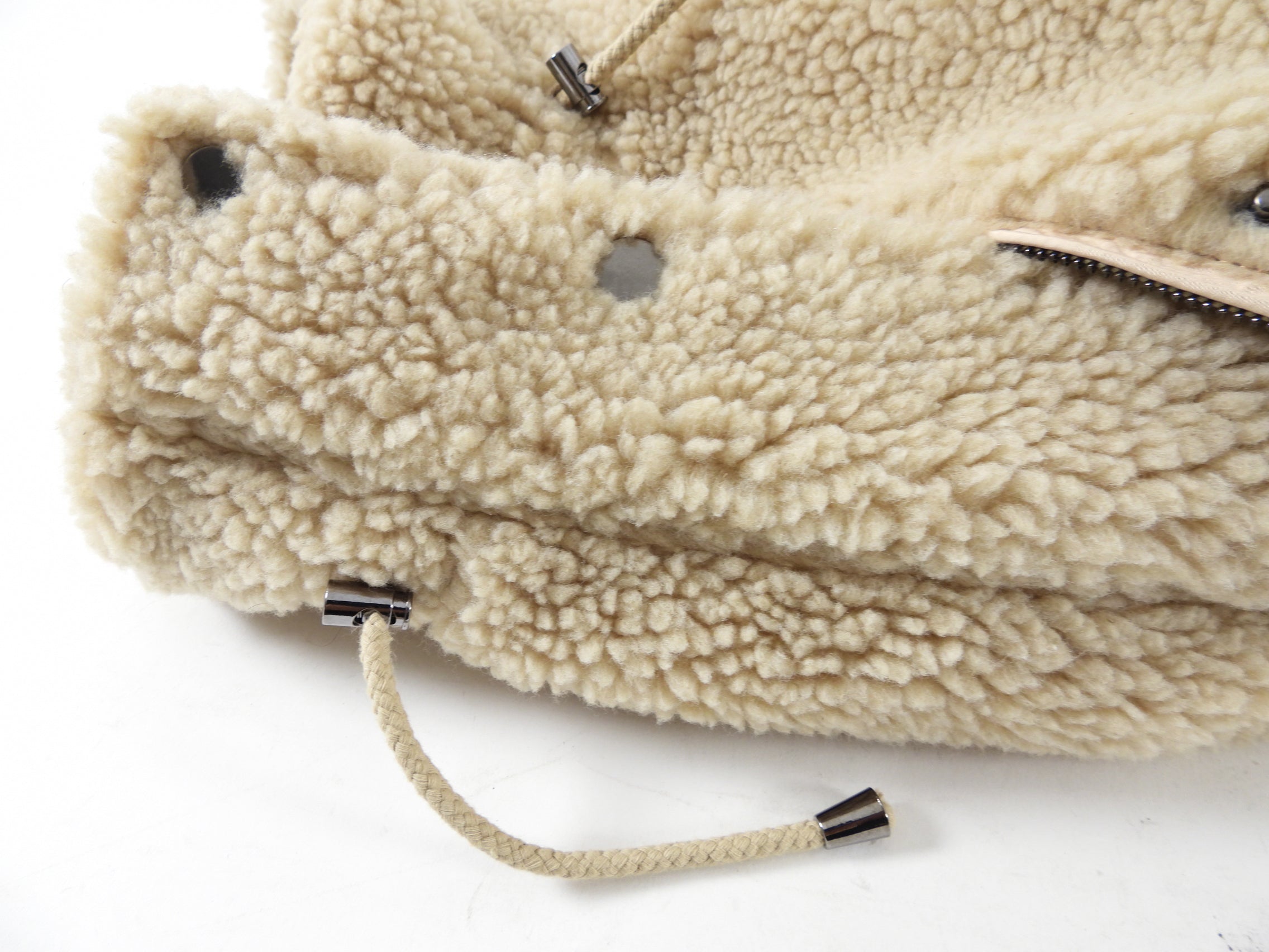 BA&SH Beige Sherpa Sanja Teddy Jacket - Cozy Winter Outerwear for Women | Perfect for Casual Outings, Date Nights & Cold Weather Fashion