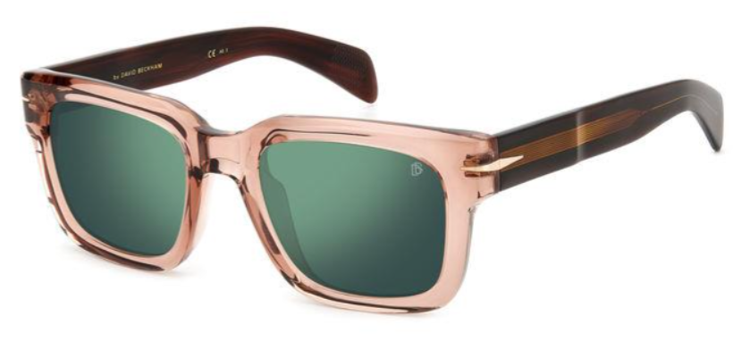 Pink Striped Brown/Green Mirror