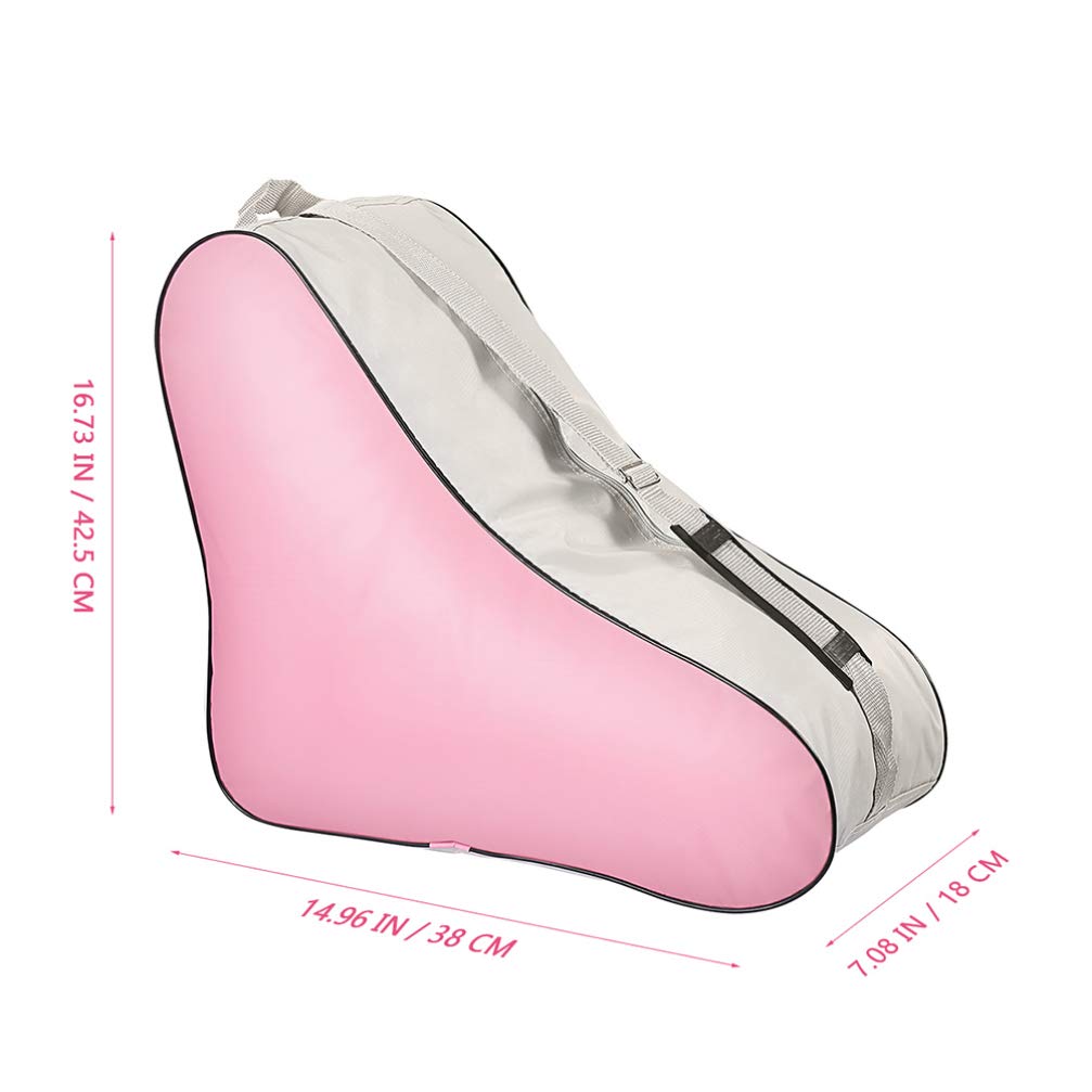 Veemoon 2PCS Pink Roller Skate Bags - Durable Ice Skates Backpack & Tote for Roller Skating Storage - Perfect for Rink, Park & Travel Accessories