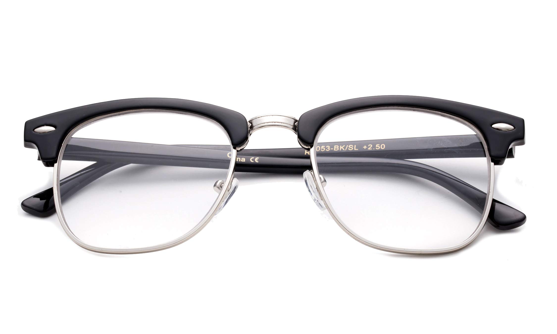 Vintage Horn Rimmed Reading Glasses for Men - Stylish & Durable for Work & Reading