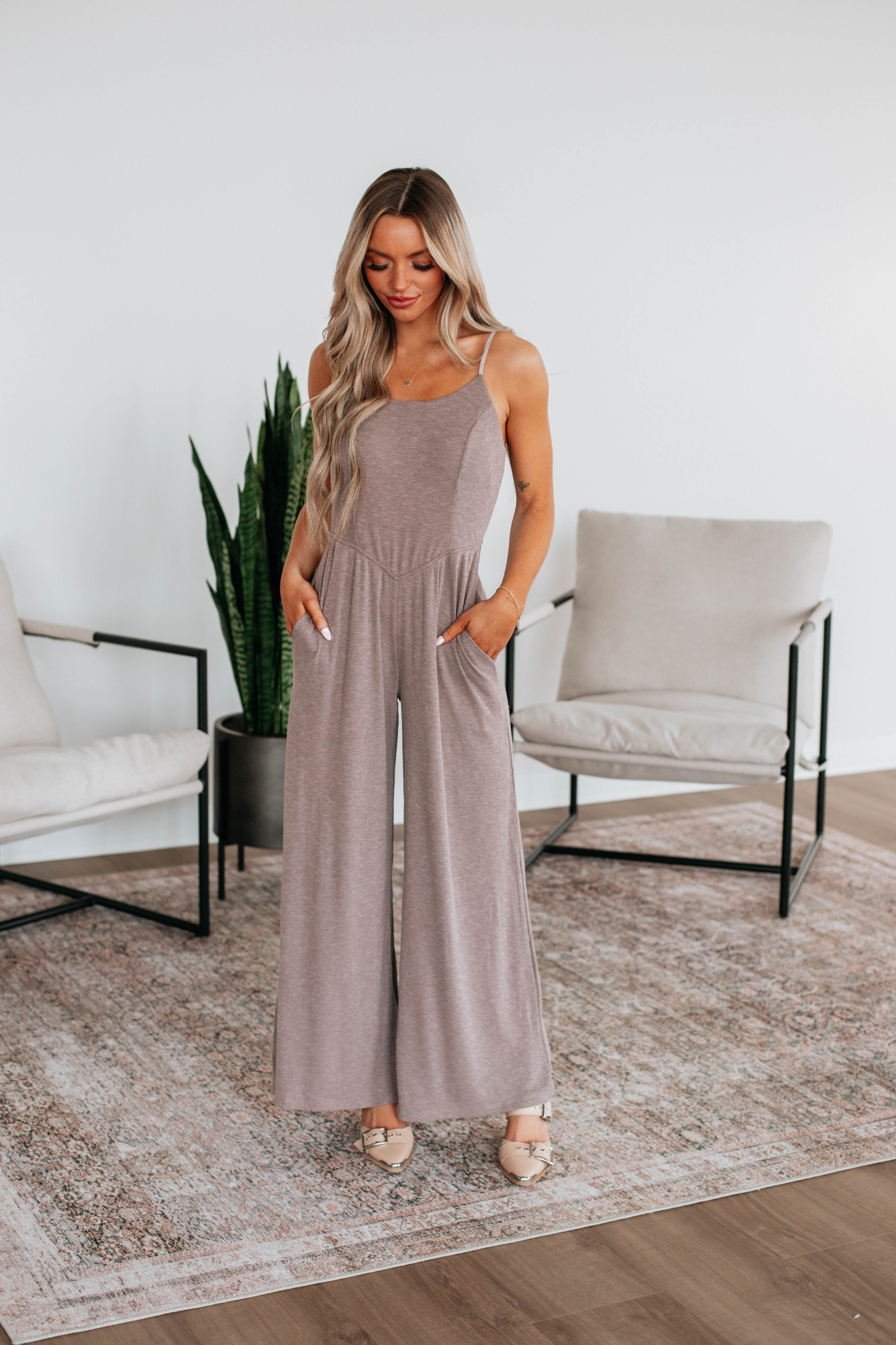 Jayde Ribbed Jumpsuit for Women - Stretchy Comfortable One Piece Romper | Perfect for Casual Outings, Beach Vacations & Summer Fashion