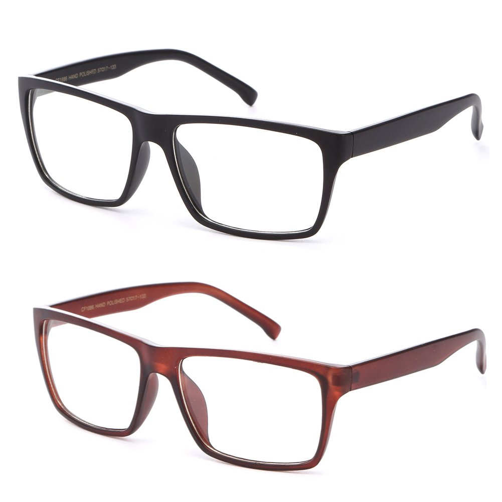 Classic Unisex Square Clear Lens Eyeglasses Frame for Men & Women - Perfect for Reading, Work, and Everyday Fashion Accessory