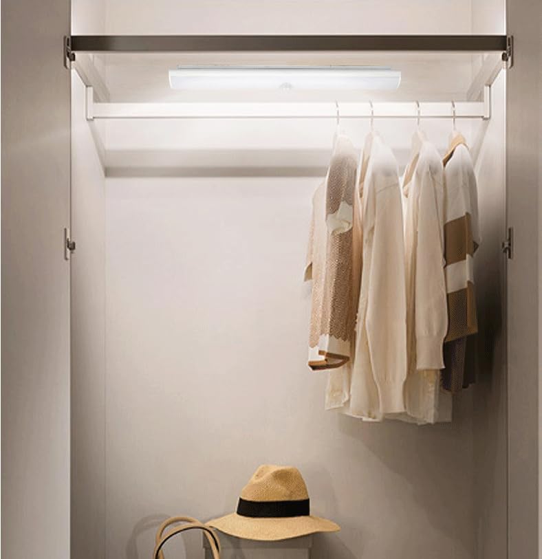 LED Motion Sensor Closet Light - Battery Powered Stick-On Night Light for Kitchen, Bedroom, Wardrobe
