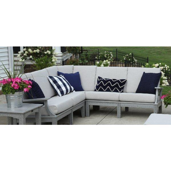 Granville Deep Seating Sectional Corner Chair with Cushions - Modern Outdoor Patio Furniture for Backyard, Poolside & Garden Relaxation