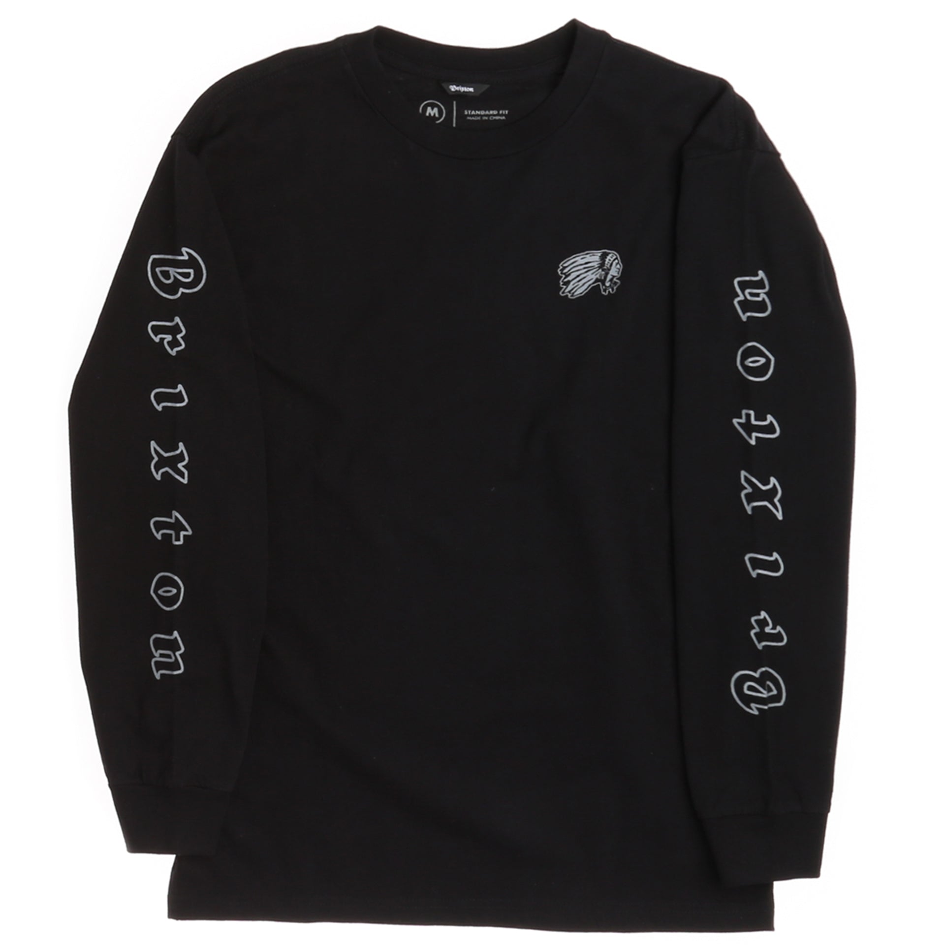 Brixton Primo Standard Long Sleeve T-Shirt for Men - Black | Casual Wear, Street Style & Everyday Comfort