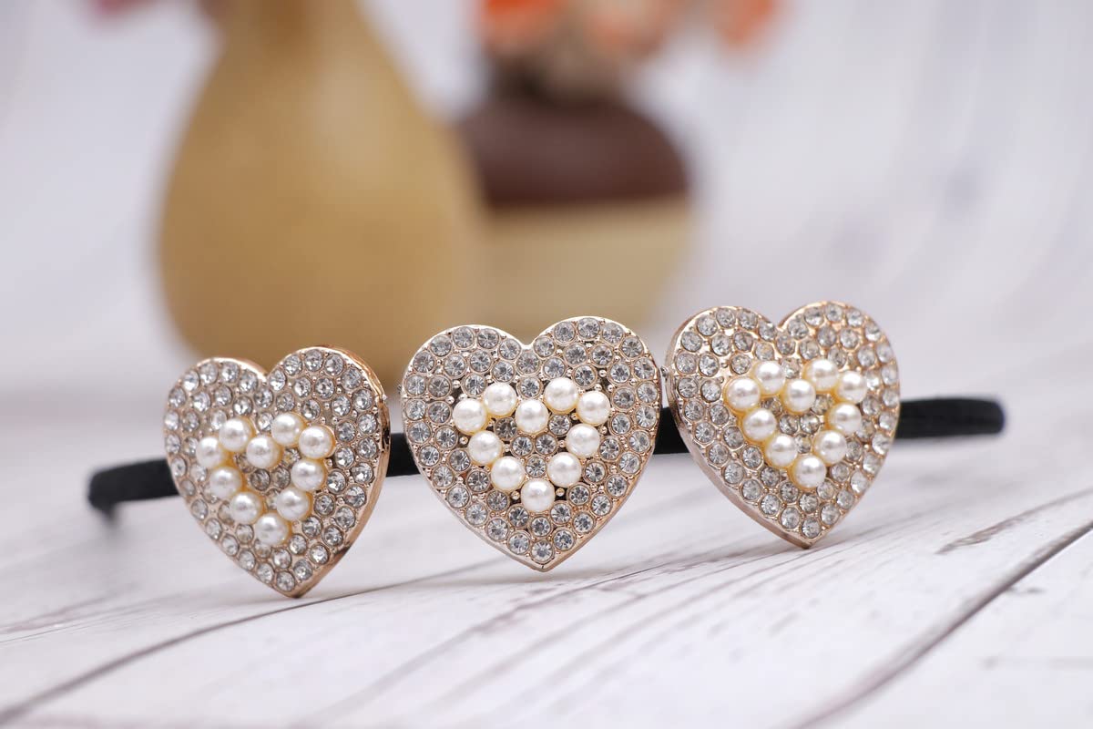 NAVMAV White Rhinestone Crystal Headband for Women & Girls - Non-Slip Wave Shaped Hard Plastic Headband with Teeth Comb (2 Pack) | Perfect for Weddings, Parties, Prom, and Special Occasions