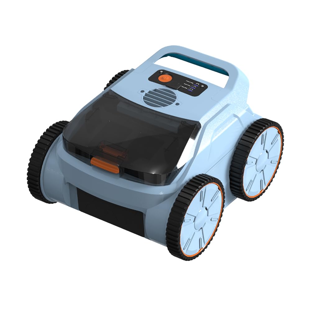 Seauto SAT20 Robotic Pool Cleaner - 180 Min Runtime, Wall Climbing for Inground & Above Ground Pools up to 2000 Sq.ft | Automatic Pool Vacuum for Sparkling Clean Water | Perfect for Backyard, Vacation Homes & Commercial Pools