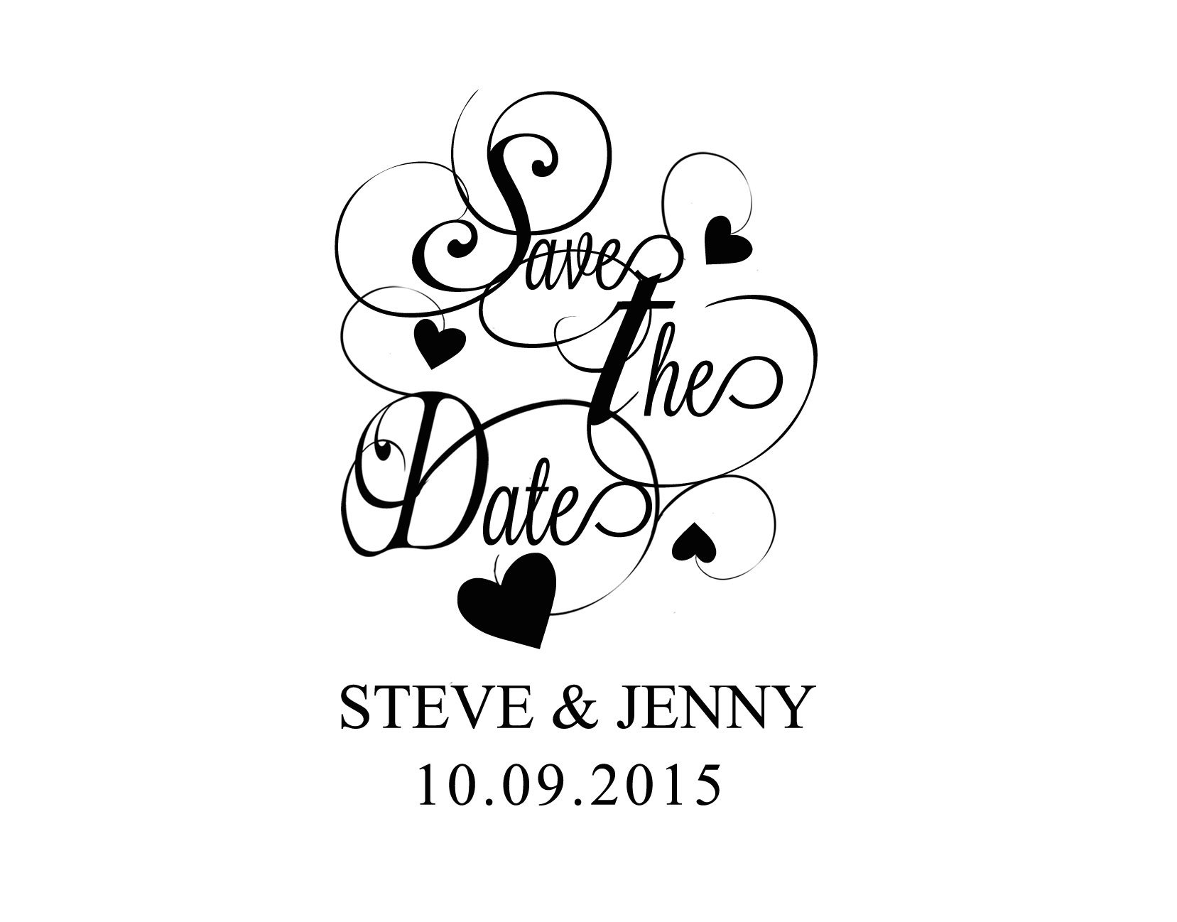 Custom Wedding Save The Date Stamp - Personalized Calligraphy Rubber Stamp for Invitations, Proposals & DIY Crafts - Perfect for Wedding Stationery, Bridal Shower & Anniversary Planning