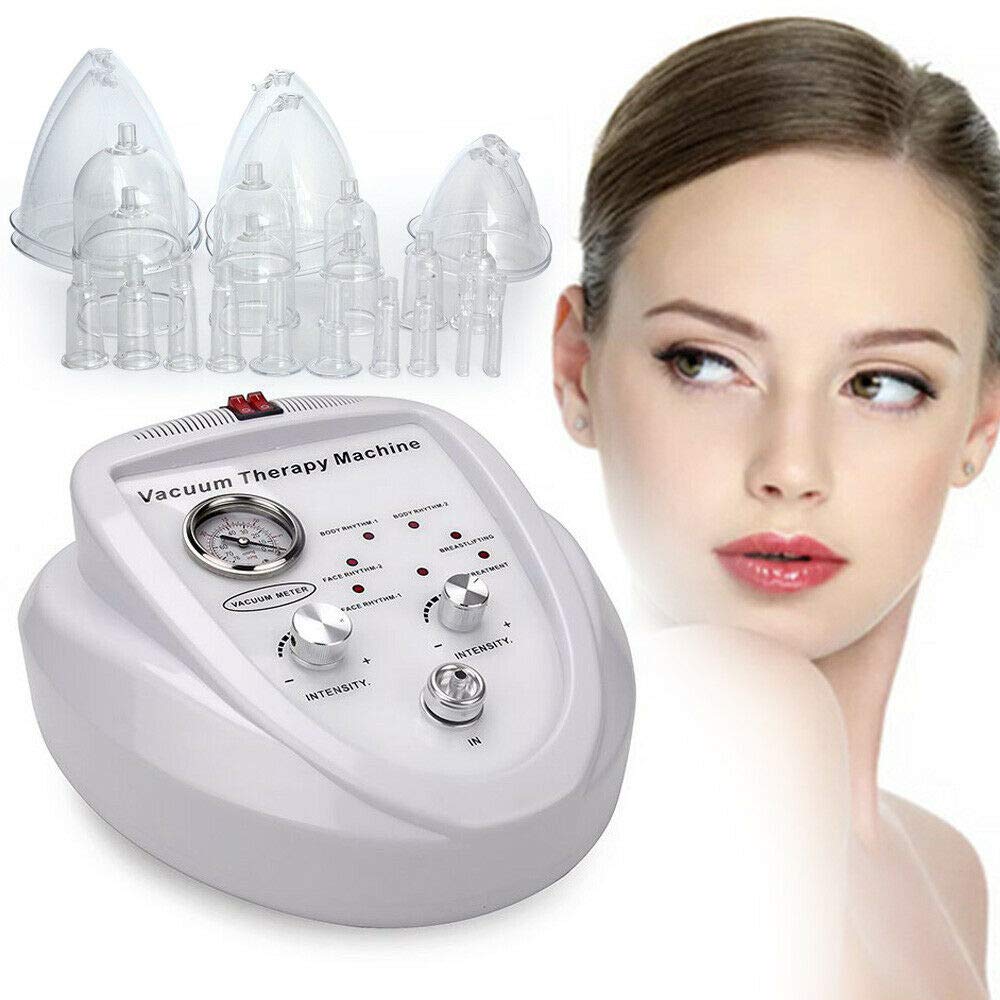 Professional Vacuum Therapy Machine for Body Sculpting & Shaping - Butt Vacuum Lift with 15 Silicone Cupping Cups - Perfect for Home Spa, Cellulite Reduction & Body Contouring