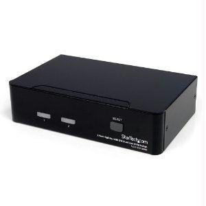StarTech.com 2 Port USB DVI KVM Switch - SV231DVIUAHR | Dual Monitor Control for Home & Office Computers | Ideal for IT Professionals & Multi-PC Workstations