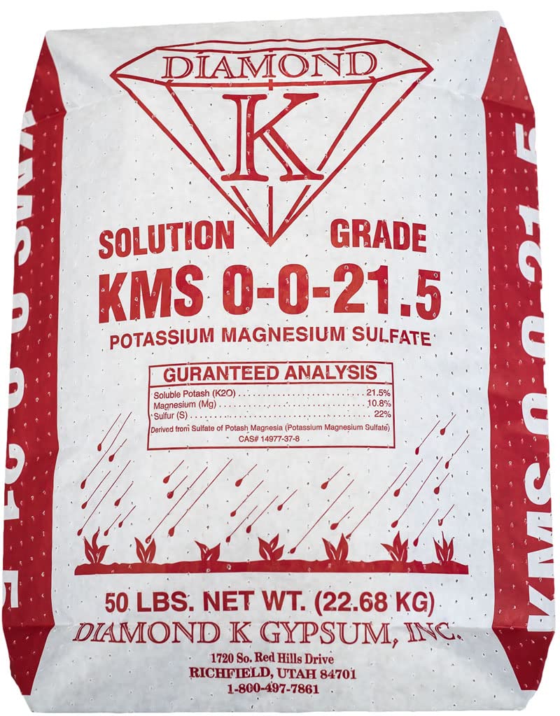 Organic KMS Potassium Magnesium Sulfate 0-0-21.5 Fertilizer Powder - Sul-Po-Mag Soil Amendment (4 Bags) for Gardens, Lawns & Crops | Premium Plant Nutrient Boost