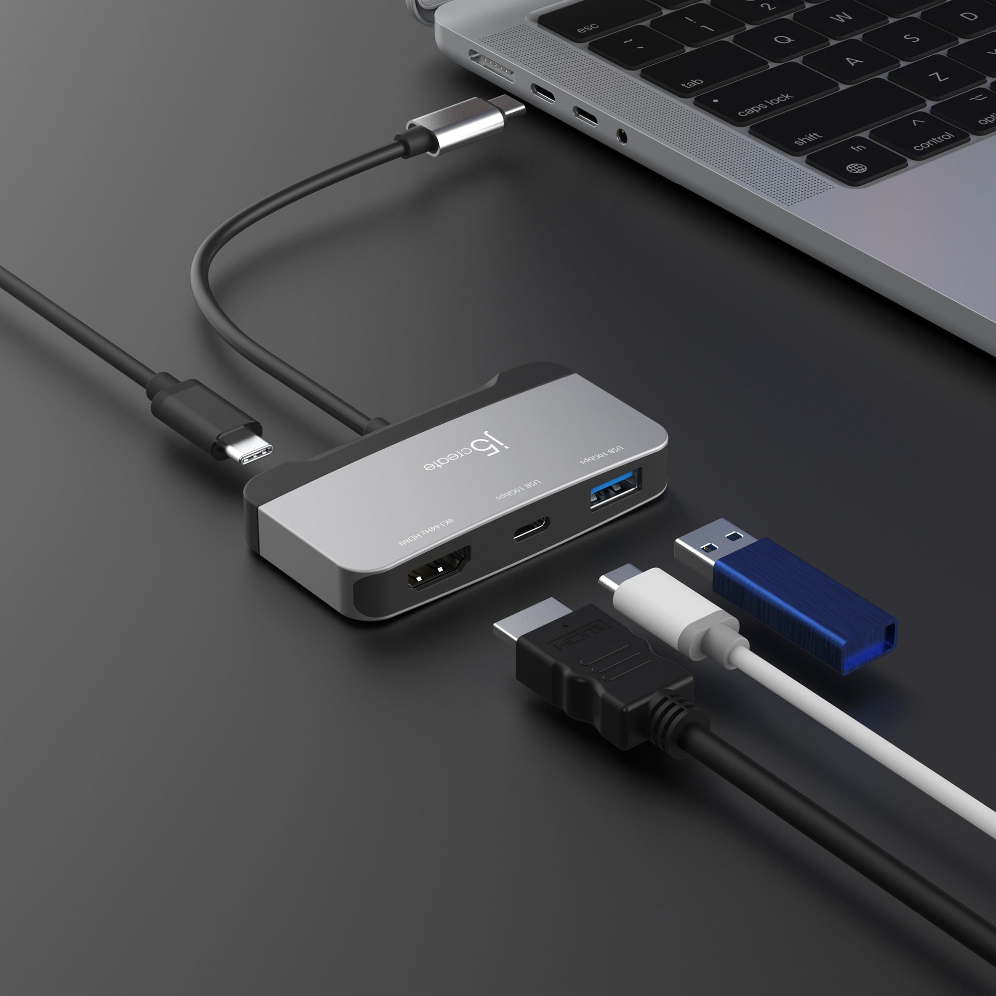 USB C to USB 3.2 Gen 2 Adapter with HDMI 4K 144Hz Support - High-Speed 10Gbps Data Transfer & Ultra HD Video Output for MacBook, Dell XPS, Gaming Laptops & Workstations
