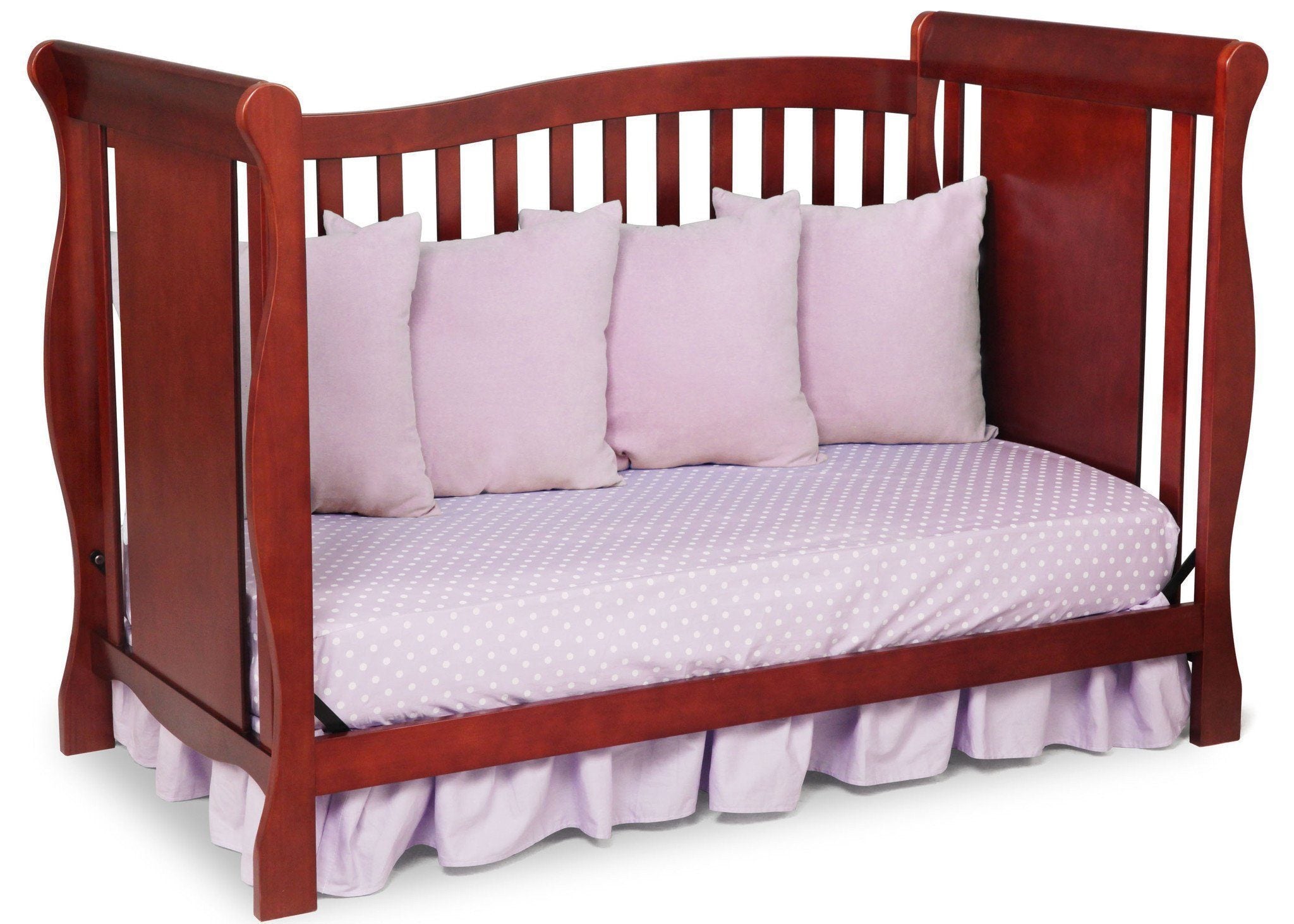 Brookside 4-in-1 Convertible Baby Crib - White Nursery Furniture for Newborn to Toddler Bed | Perfect for Modern Nursery, Bedroom & Daycare Use