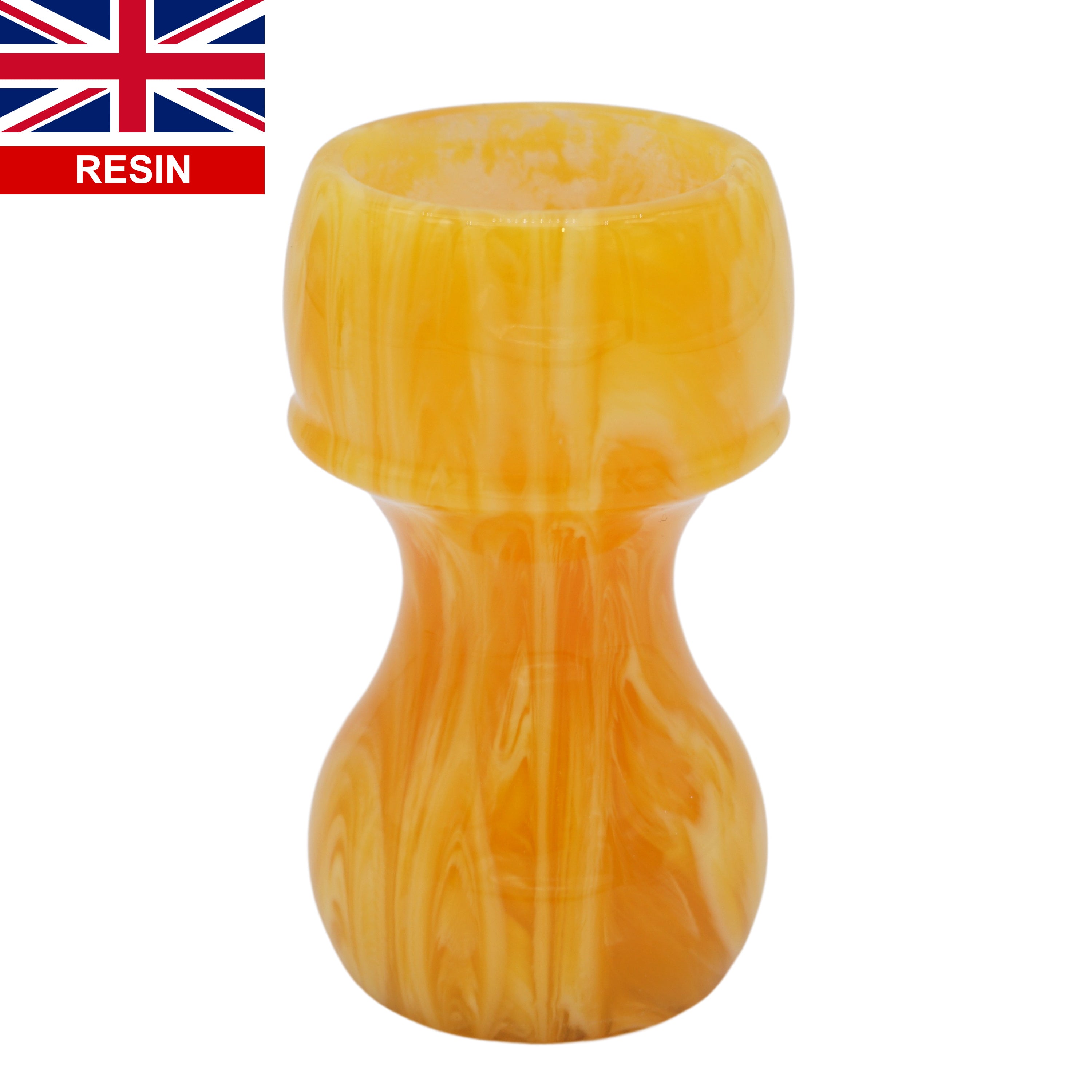 Premium Amber Handcrafted Shaving Brush Handle - Fits 24mm & 26mm Knots - Perfect for Wet Shaving & Grooming Gifts for Men