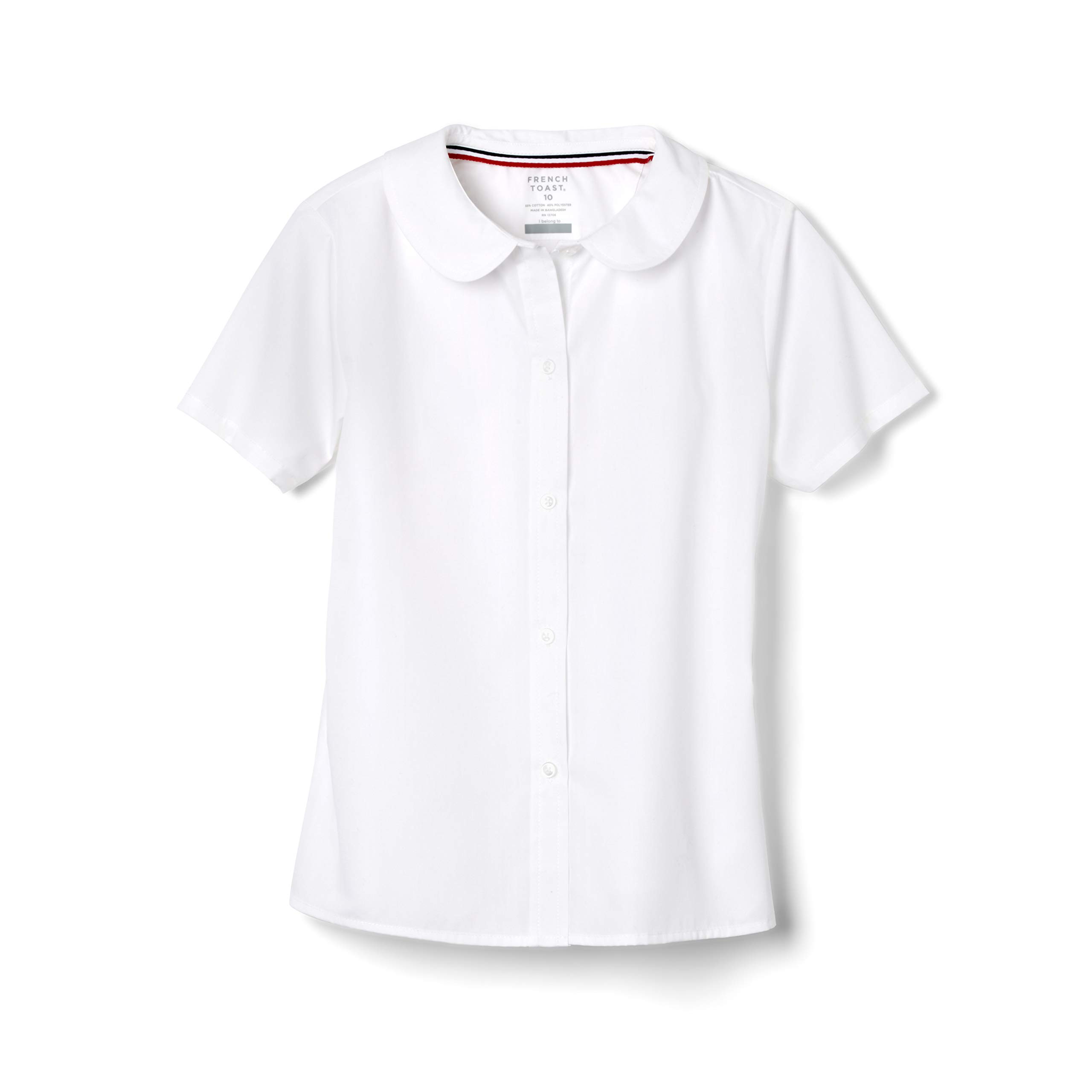 French Toast Girls' Short Sleeve Peter Pan Collar Blouse - Standard & Plus Size - Cute School Outfits, Tea Parties & Family Photos