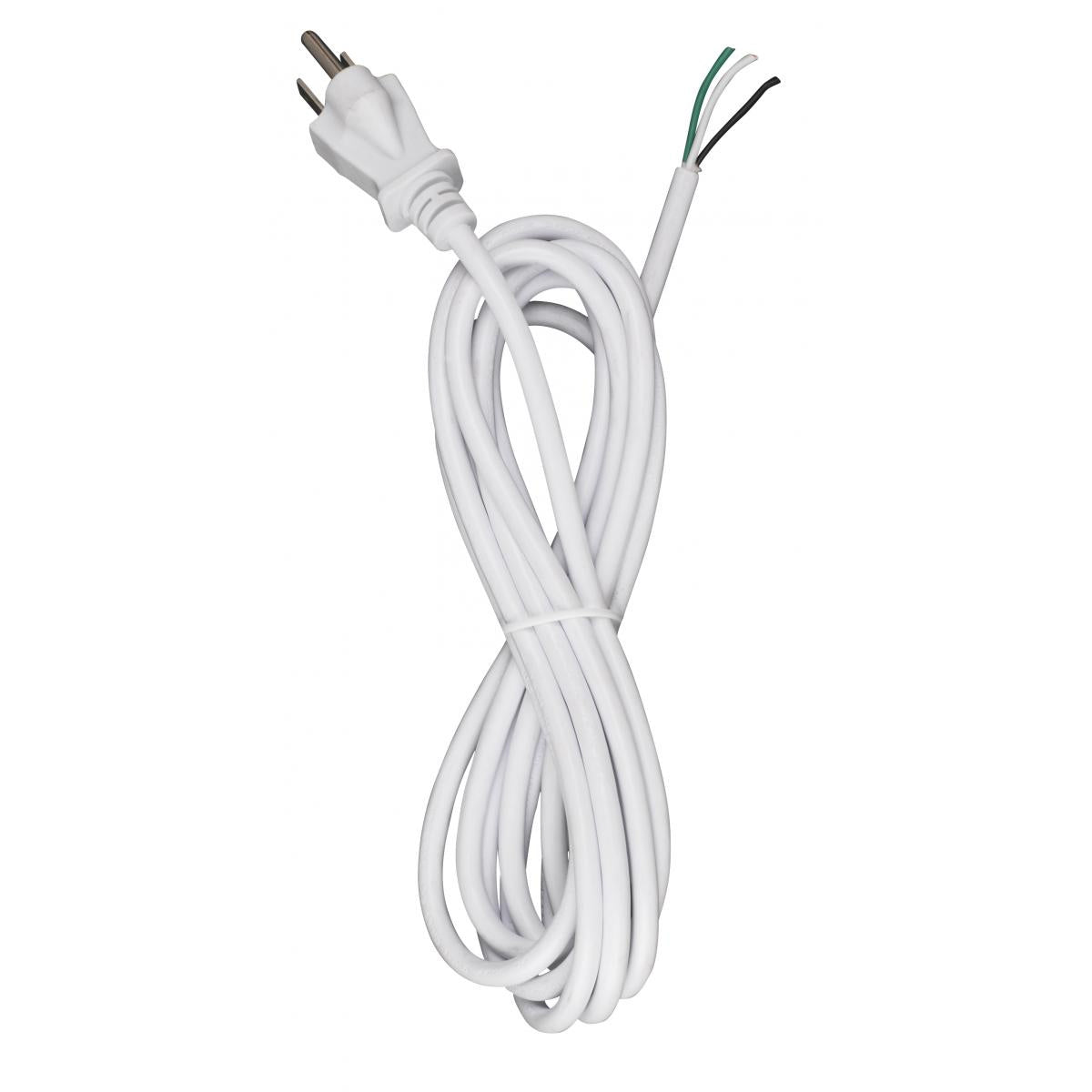 10-Foot White Extension Cord Set - Heavy Duty Power Cable for Home, Office & Outdoor Use - Perfect for Lamps, Electronics & Appliances