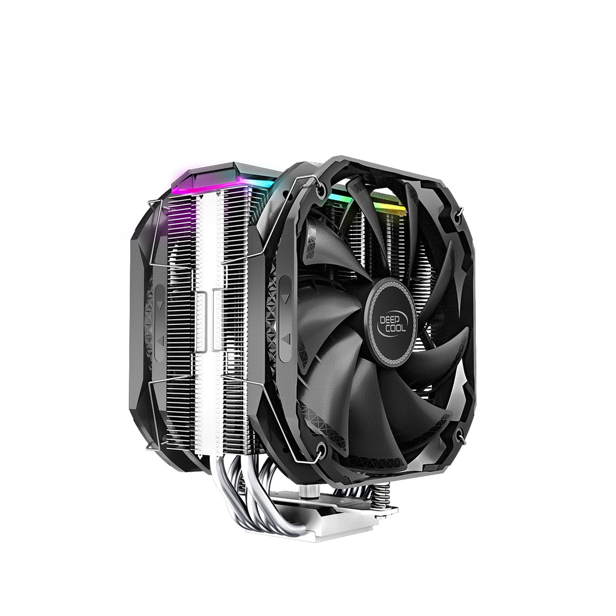 Deepcool AS500 PLUS ARGB Dual 120mm PWM Fan CPU Cooler - High Performance Air Cooling for Gaming PC & Workstation Builds - Perfect for Overclocking Intel/AMD Processors