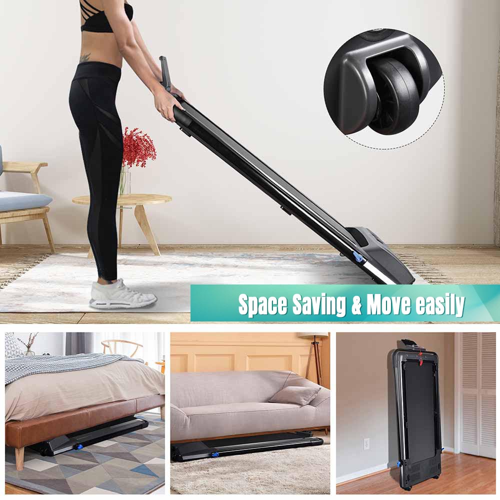 TheLAShop Ultra Thin Folding Treadmill with Remote Control - Compact Home Running Machine for Small Spaces, Cardio Workouts & Apartment Fitness