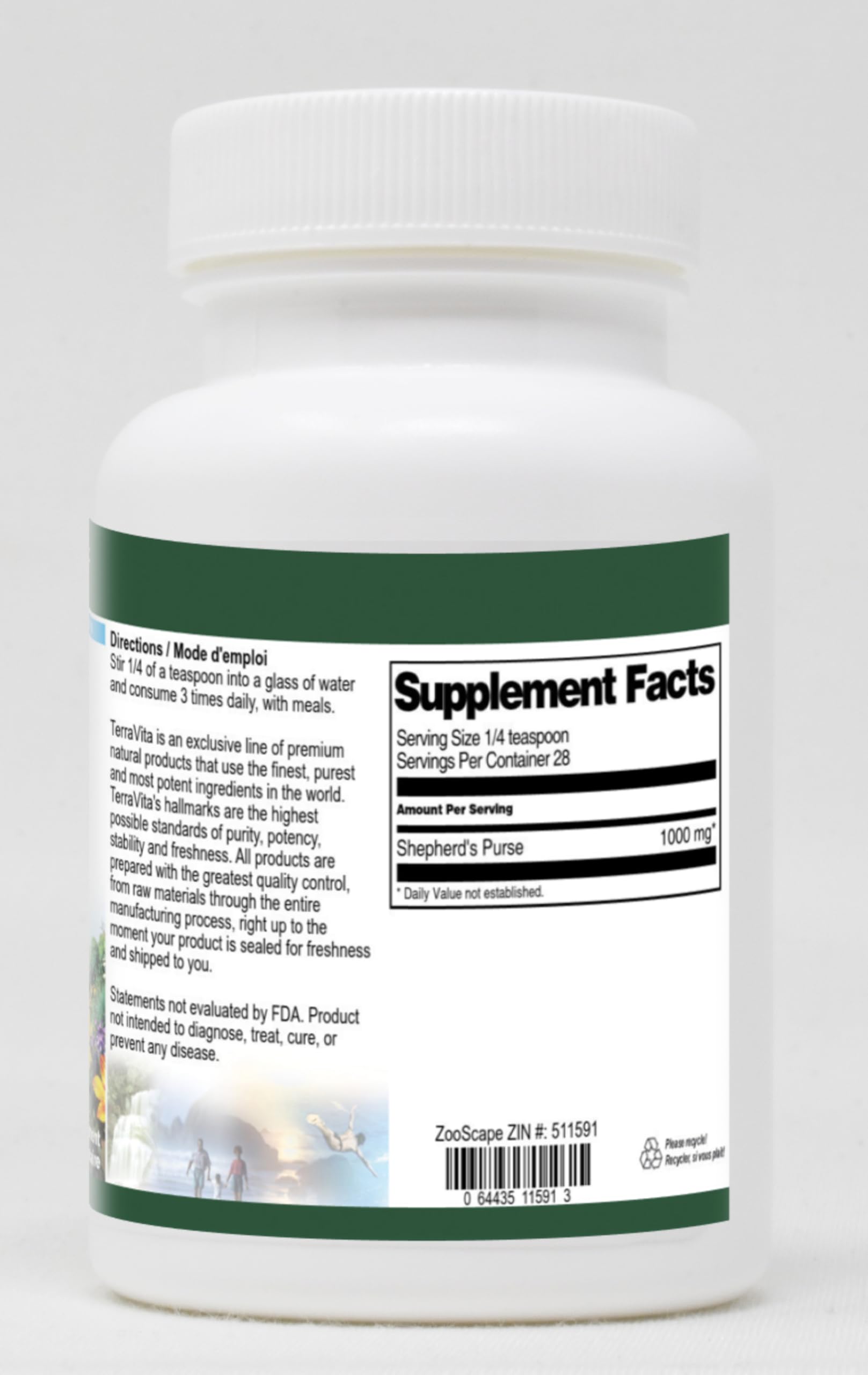 Organic Shepherd's Purse Powder 1oz (30g) - 100% Natural Herbal Supplement for Women's Health - Supports Menstrual Cycle & Postpartum Recovery - Perfect for Tea, Tinctures & Herbal Remedies