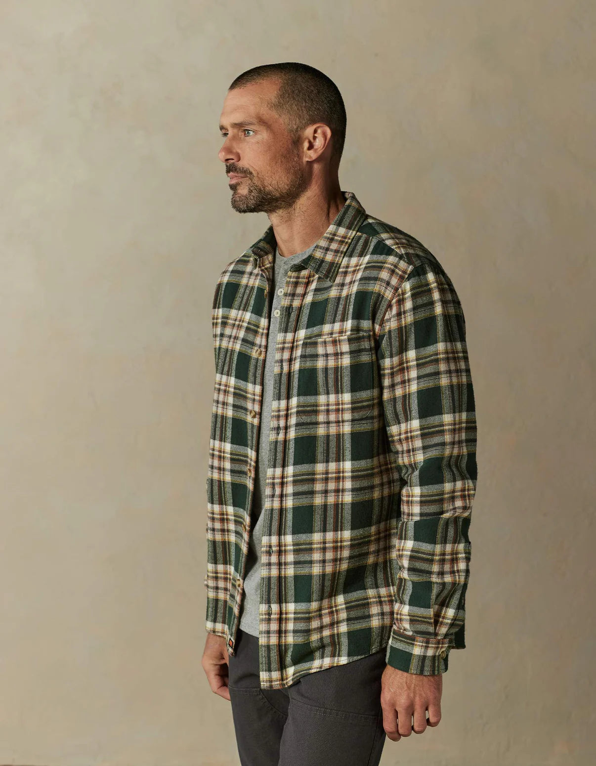 Louis Heavyweight Flannel Overshirt for Men - Warm Plaid Shacket Jacket for Fall & Winter - Casual Layering, Outdoor Activities, and Workwear
