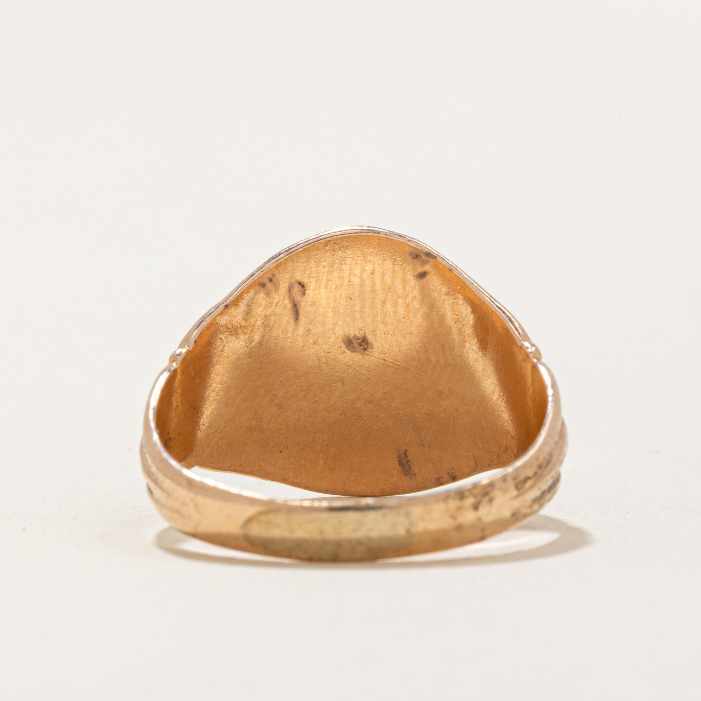10K Rose Gold Signet Ring for Women - Size 8 - Personalized Engraved Statement Ring for Everyday Wear, Gift Giving & Special Occasions
