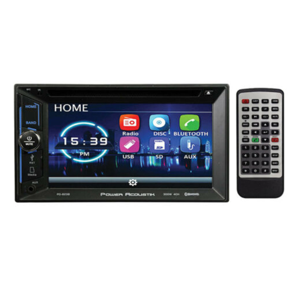 Power Acoustik PD 623B 2 DIN Car Stereo with Bluetooth 4.0, DVD/CD/MP3 Player, AM/FM Radio - Perfect for Truck & SUV Audio Upgrade | Hands-Free Calling & Music Streaming