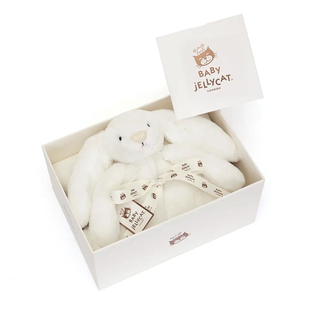 Jellycat Bashful Luxe Bunny Luna Blankie - Ultra Soft Plush Baby Blanket for Newborns & Toddlers - Perfect for Cuddling, Nursery Decor, and Baby Shower Gifts