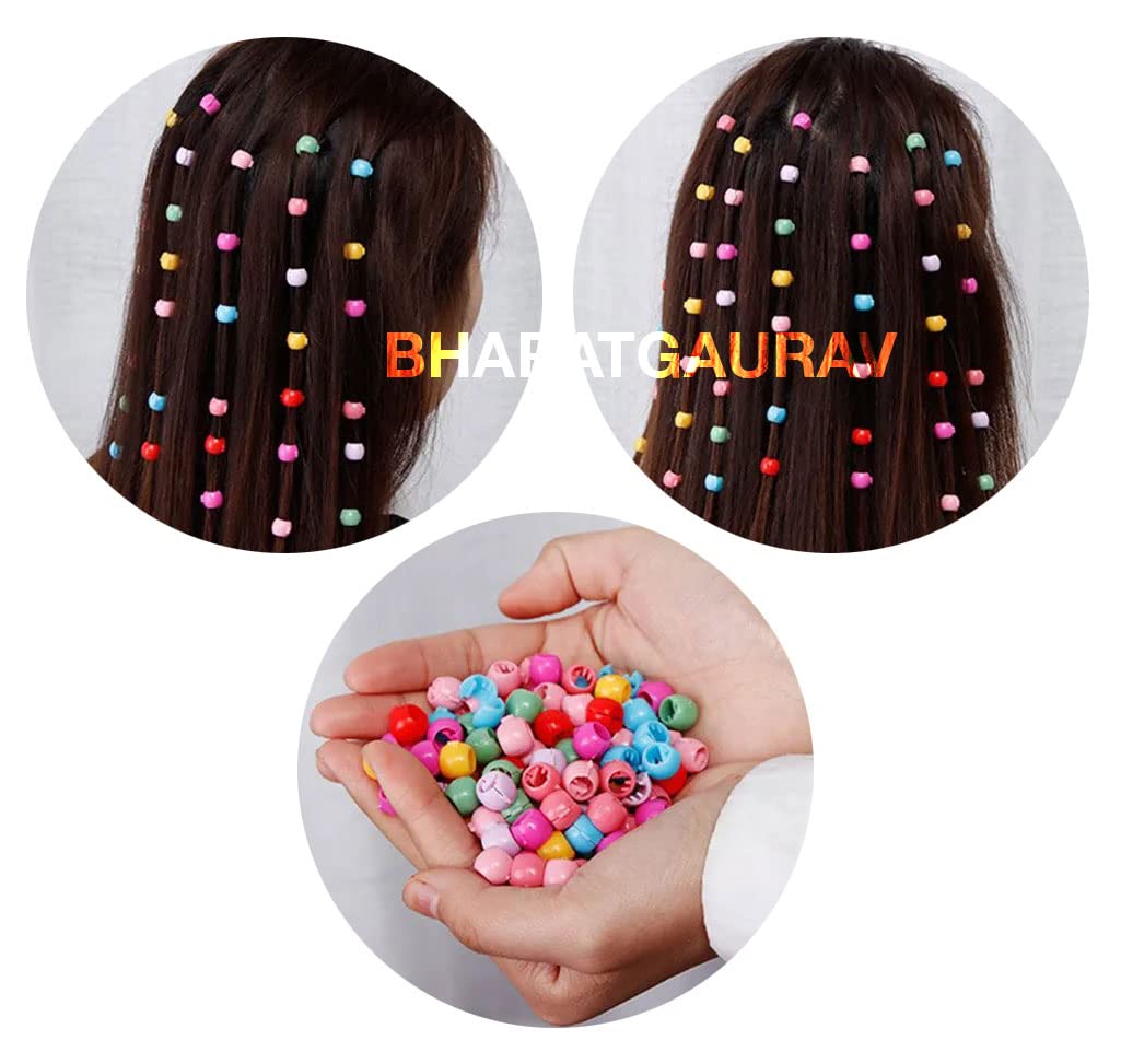 BHARATGAURAV Small Hair Claw Beads Clips for Women - 100 Pcs Multicolor Hair Accessories Set - Perfect for Parties, Weddings & Everyday Styling