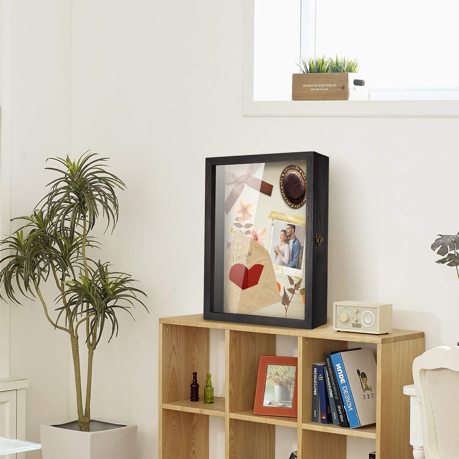 TJ.MOREE 13x16 Inch Large Shadow Box Display Case - Glass Front Wedding Bouquet Frame for Flowers, Medals, Photos & Memorabilia | Perfect for Wedding Keepsakes, Home Decor & Memory Preservation