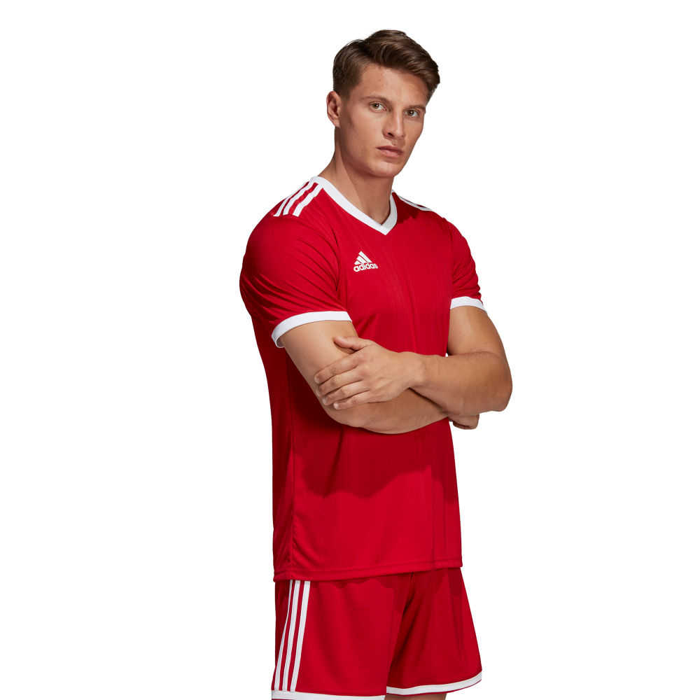 Adidas Adult Tabela 18 Soccer Jersey - Red & White Official Football Shirt for Men & Women - Perfect for Games, Training & Fan Support