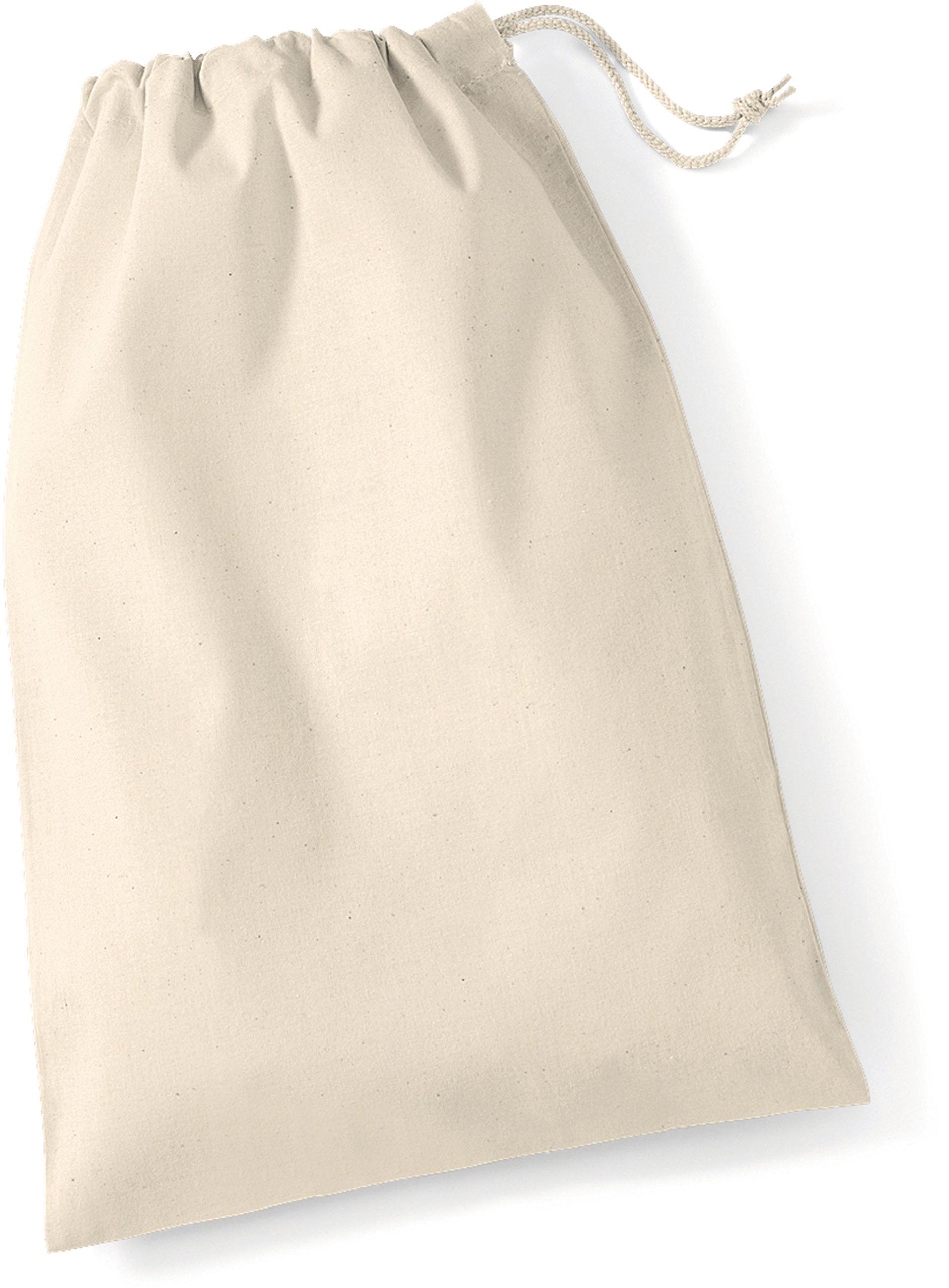 WM115NATUXS Unisex Cotton Stuff Bag - Natural X-Small | Compact Storage for Travel, Camping & Daily Essentials