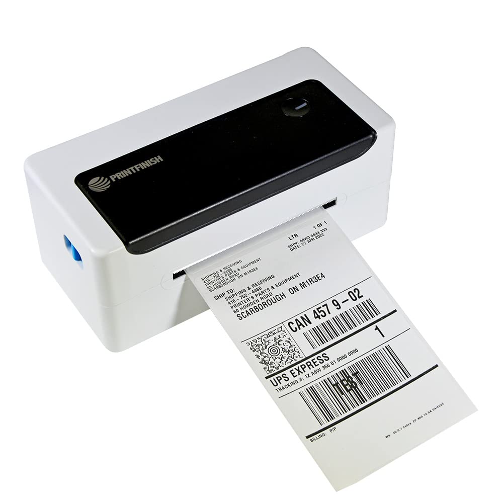 PrintFinish MHT-L1082 Thermal Label Printer - High-Speed Shipping Label Printer for E-commerce, Logistics & Warehouse Use