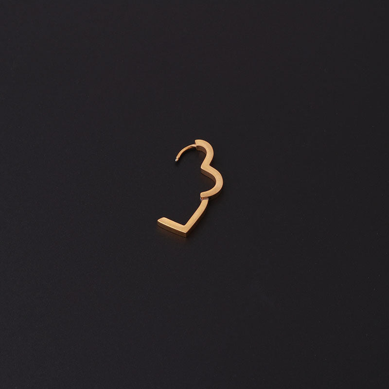 20G Minimalist Geometric Heart U Hoop Earrings - Dainty Gold Plated Stainless Steel Earrings for Women | Perfect for Everyday Wear, Date Nights & Gifts