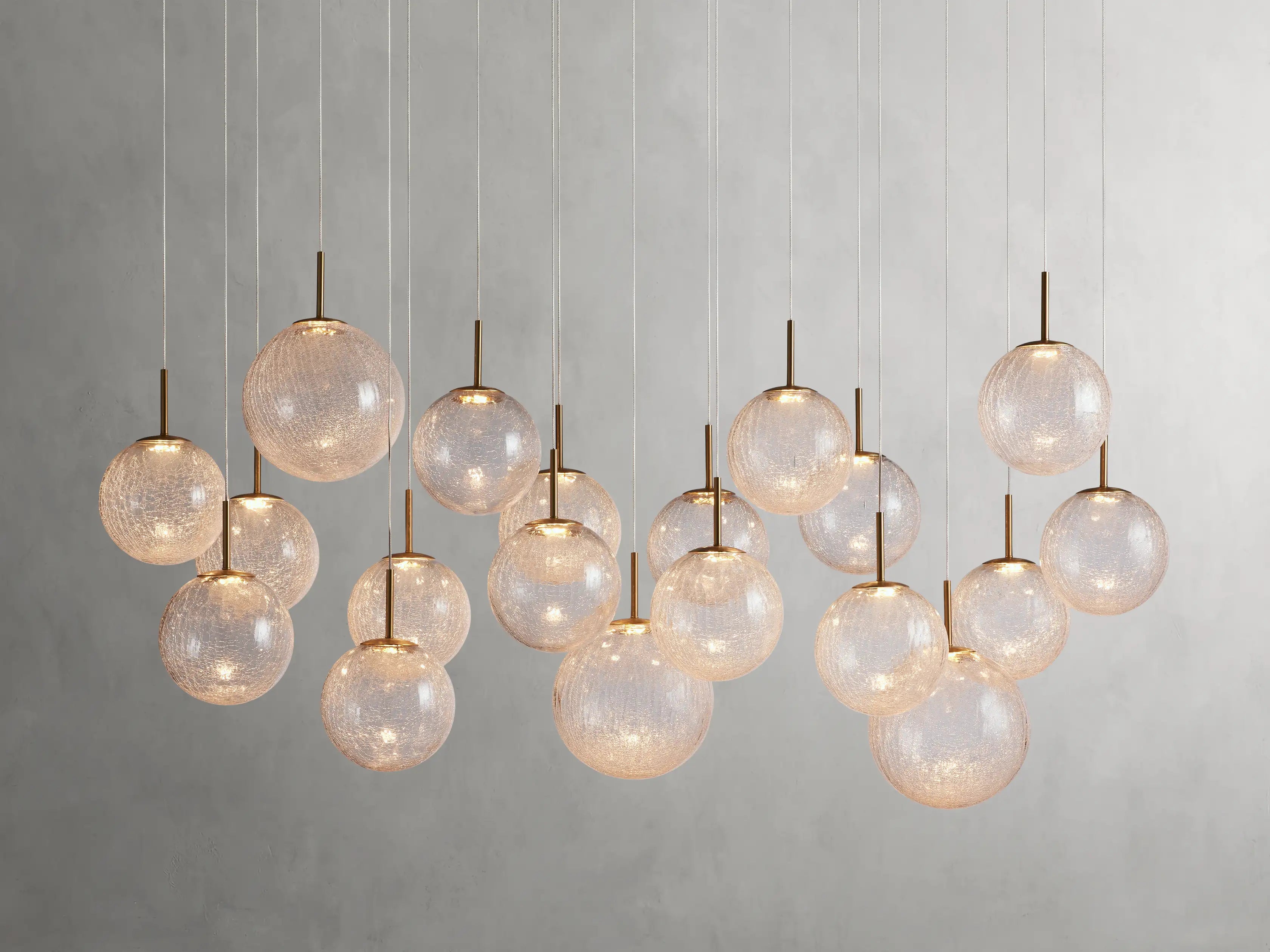 Modern Linear Chandelier - Sleek 6-Light LED Pendant Lighting Fixture for Dining Room, Kitchen Island & Living Room | Dimmable Contemporary Hanging Light with Clear Glass Shades