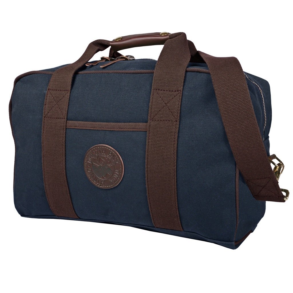 Duluth Pack Everyday Travel Gym Safari Duffle Small Bag - Navy | Durable Carry-On Luggage for Gym, Sports, Travel & Outdoor Adventures
