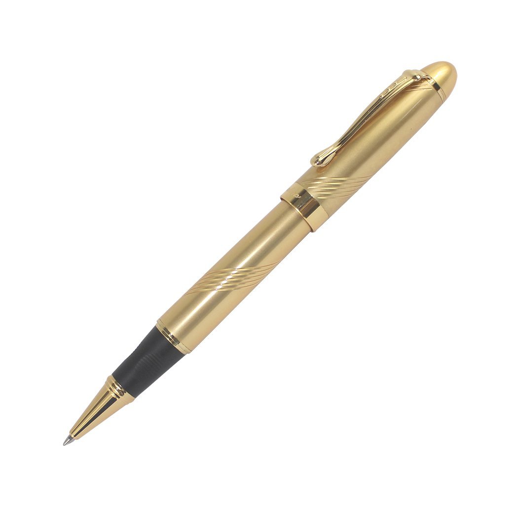 Zoohot Golden Rollerball Pen - Medium Point Jinhao Pen for Office & Gifts