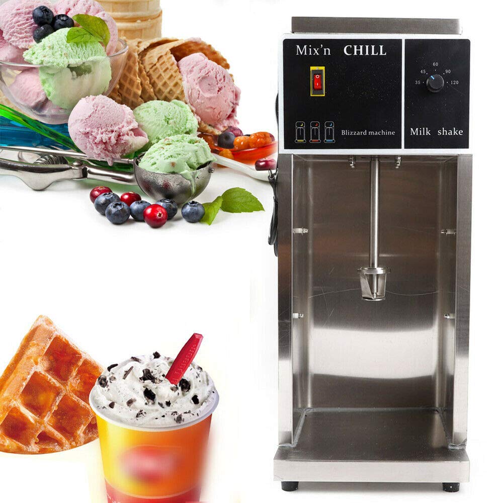 Electric Ice Cream Maker Machine - Automatic Mix Blizzard Shaker Blender with Stainless Steel Bowl | Perfect for Home Desserts, Parties & Summer Treats