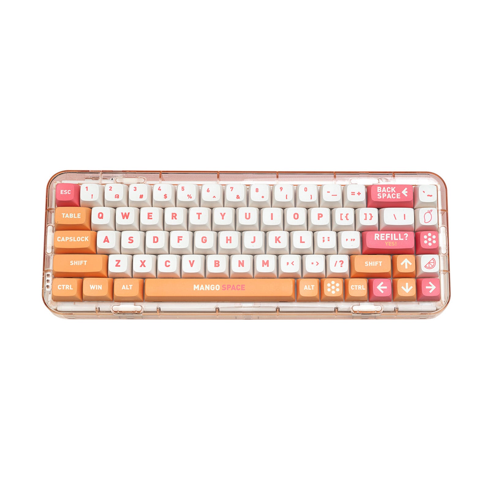 Mango Dessert Keycap Set for Mechanical Keyboards - Custom PBT Keycaps for Gaming & Typing - Perfect for PC, Mac, and Laptop Keyboards - Sweet Pastel Color Theme for Aesthetic Setup