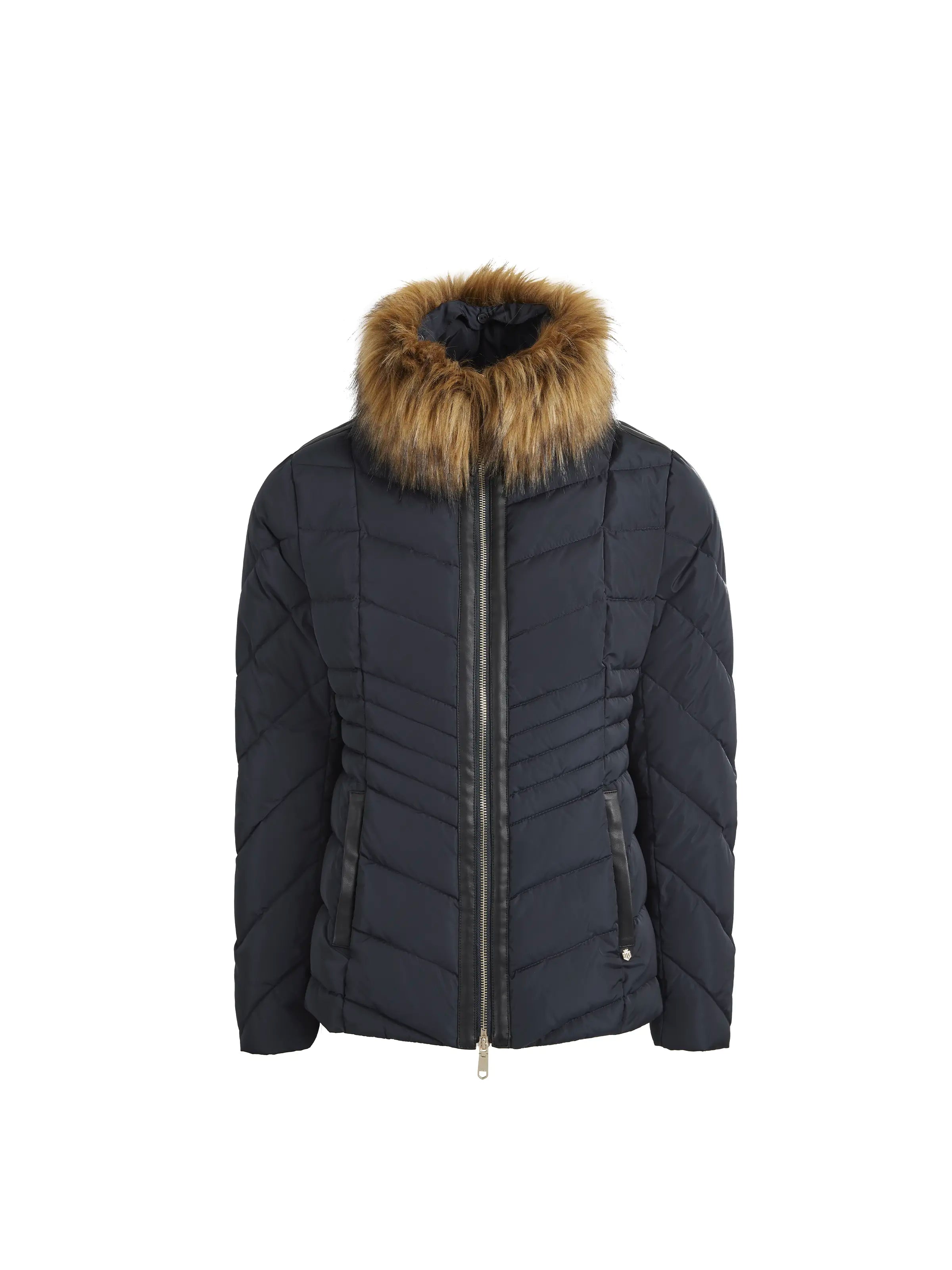 Pippa Padded Jacket for Women - Navy Blue Winter Coat, Lightweight Quilted Puffer Jacket with Warm Filling - Perfect for Outdoor Activities, Commuting & Casual Wear