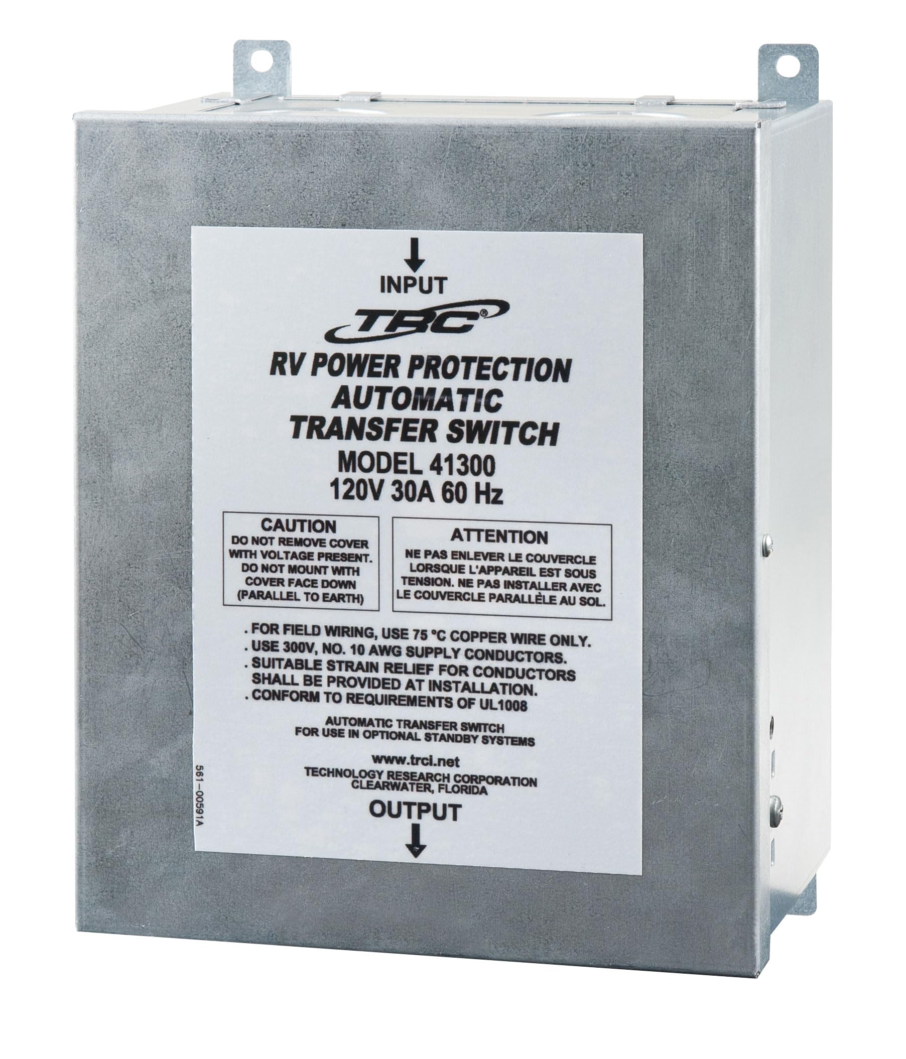 Southwire 41300 30 Amp 120V Automatic Transfer Switch - 60 Hz Hardwired for Home Backup Power - Black | Emergency Power Transfer for Generators & Solar Systems