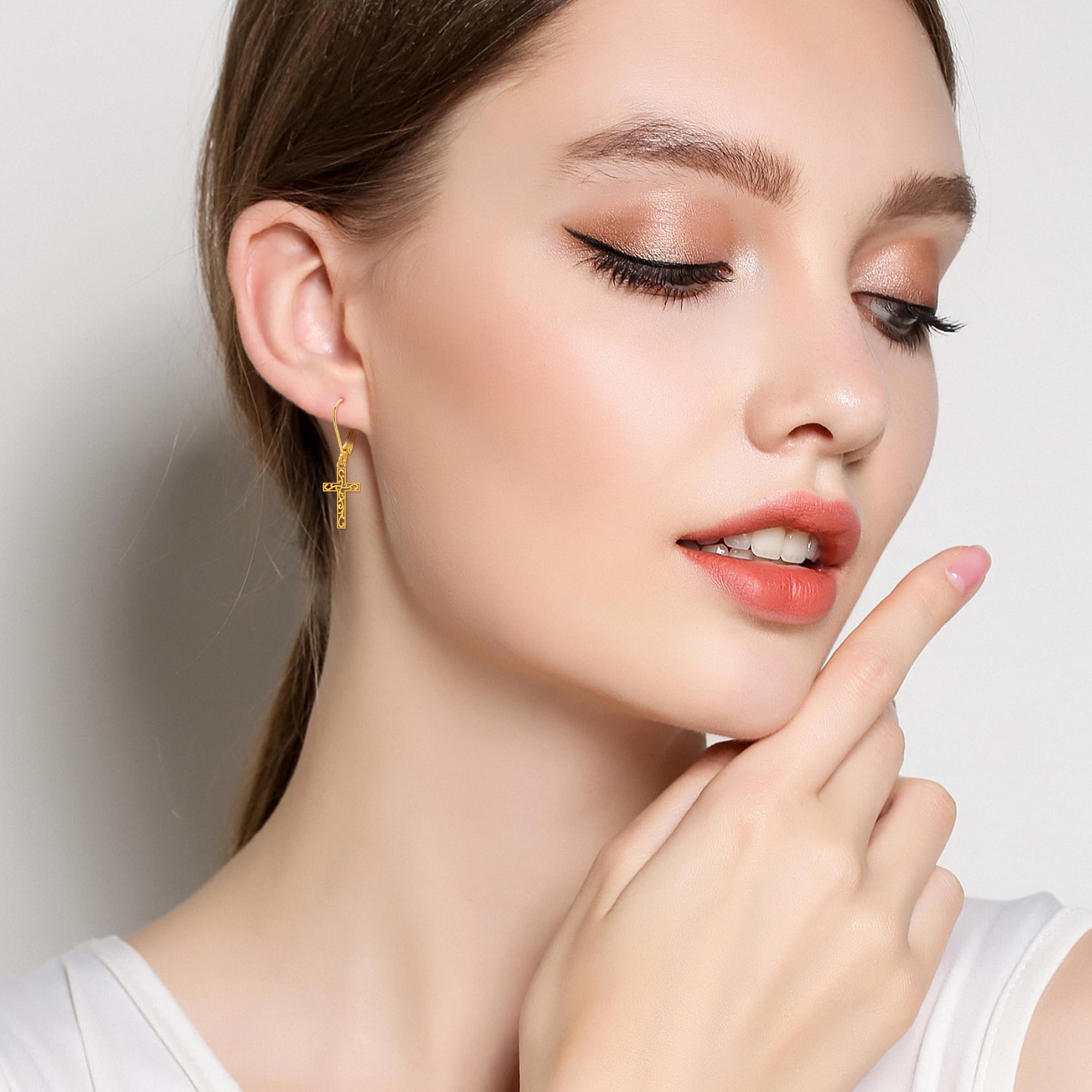 14K Solid Gold Earrings for Women - Elegant Hoop & Stud Earrings Jewelry Gift Set for Girls, Birthday, Anniversary, Wedding | Perfect for Everyday Wear, Parties & Special Occasions